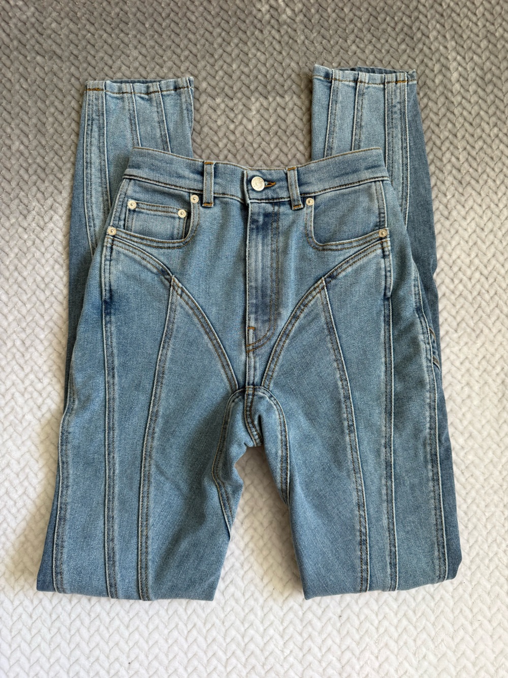 Mugler spiral jeans